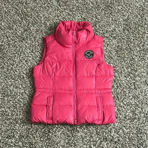 Abercrombie & Fitch Kids Girls Pink Down Puffer Vest Jacket